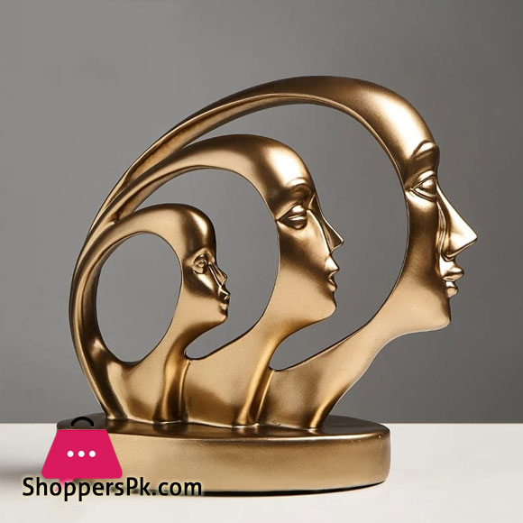 Home Decor Human Face Figurines Living Room Table Abstract Craft Sculptures Office Desk Accessories Gifts For Friends