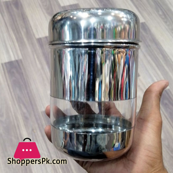 Indain Bullet Dabba Canister Set Multipurpose Stainless Steel 500-ml (Set of 2)