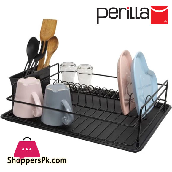 Perilla Single Layer Plate Rack / Black Turkey Made