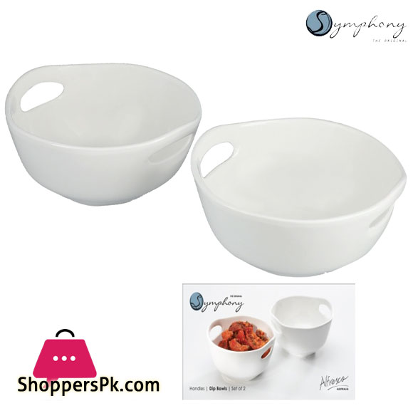 Symphony Alfresco Handles Dip Bowls Set Of 2 #SY7451