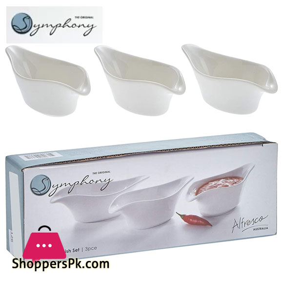 Symphony Alfresco Hoja Sauce Dish Set 3 Pcs Set #SY4422