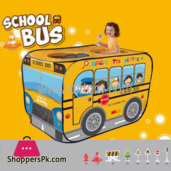 Childrens Play House Tent School Bus