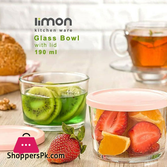 Limon Glass Jar Bowl with Lid 190ml