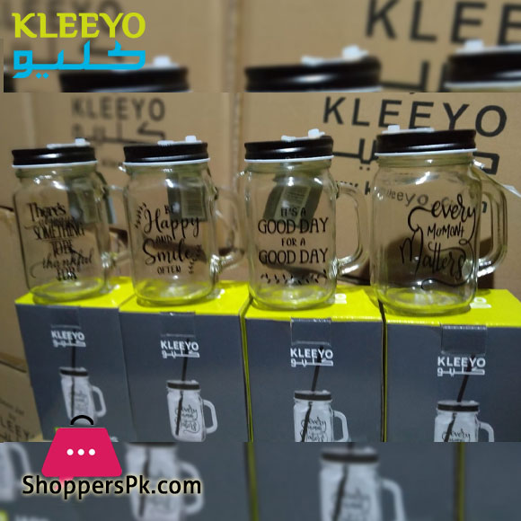 kleeyo Mason Jar Blacky 450ML - D1934