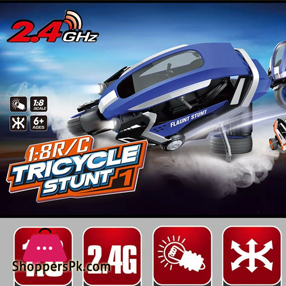 2.4GHz Full Function Radio Control Motorbike 1/8 High Speed Electric Various Stunt Action RC Stunt Car Toy with LED Light