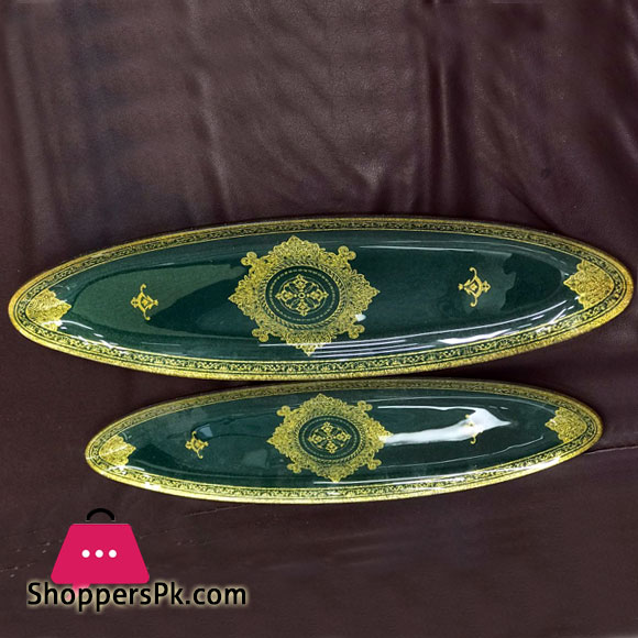 Emrico barbeque Glass Plater Set of 2 Iran Made