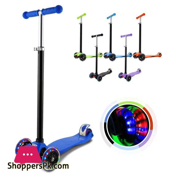 Kids Push Foldable Kick Scooty Light up Foldable Scooter