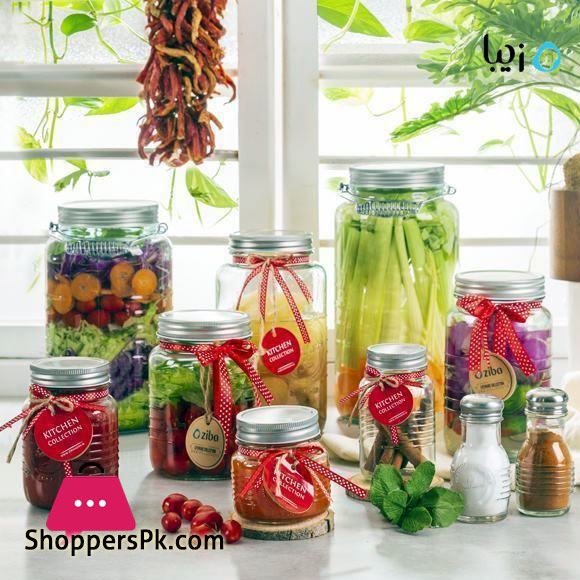 Ziba Sazan Bavaria Bank Glass Jar ( Set of 5 )