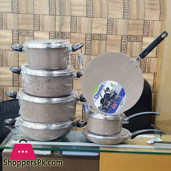 Dessini by Italy Teflon Coating 4G Moon Cookware Set of 18