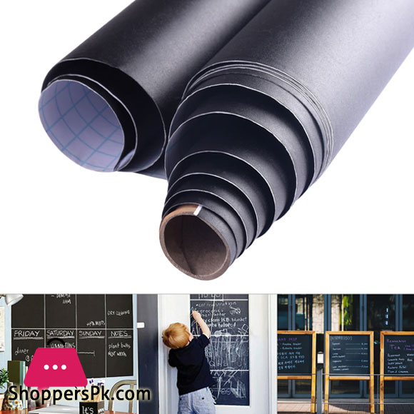Wall Sticker Chalk Board Black Board Removable Chalkboard Wallpaper (60 cm x 2 Meter)
