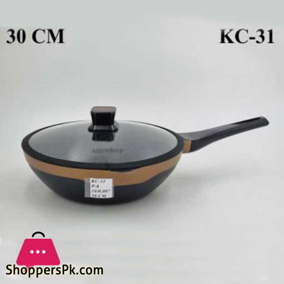 ALPENBURG Single Handle Wok with Lid Germany Made 30 CM #KC31