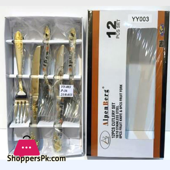 ALPENBURG High Quality 12 Pcs Fruit Knife + Fork Germany Made #YY003