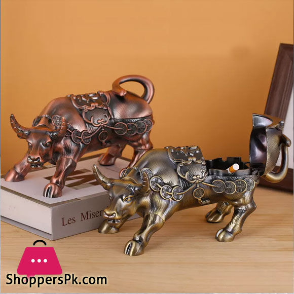 Home Office Windproof Drop-proof Bullfight Ashtray Living Room