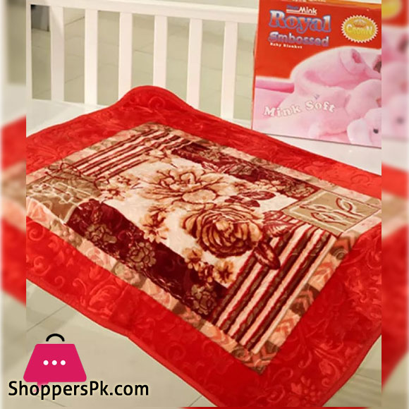 Plush Minks Royal Baby Embossed Junior Blanket