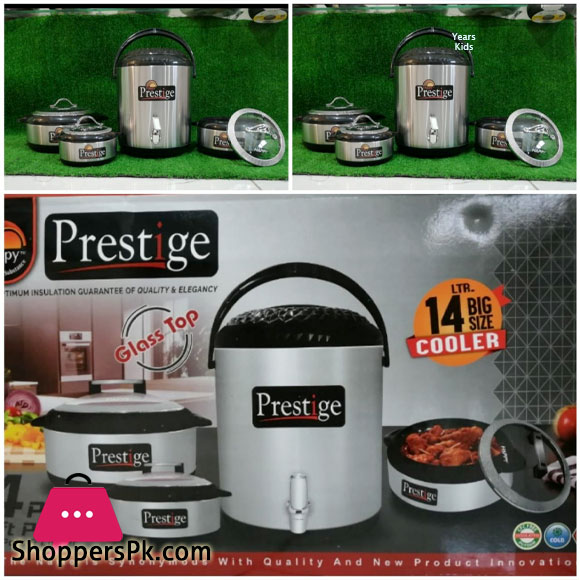 Prestige Glass Top Hot Pot Cooler Set Gift Set 4 Pcs