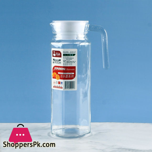 Red Cherry Zinimin Glassware 1.1 Liter Vertical Kettle Jug