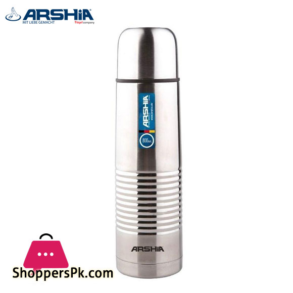 Arshia Double Wall Stainless Steel Bullet Flask with Bag 1000ML - 2492 BF133