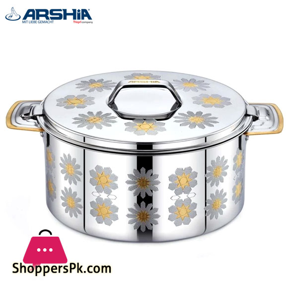 Arshia Stainless Steel Hot Pot Star Design - 7.5 Liter