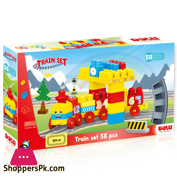 Dolu Train Set 58 Pcs Blocks – 5081 Turkey Made