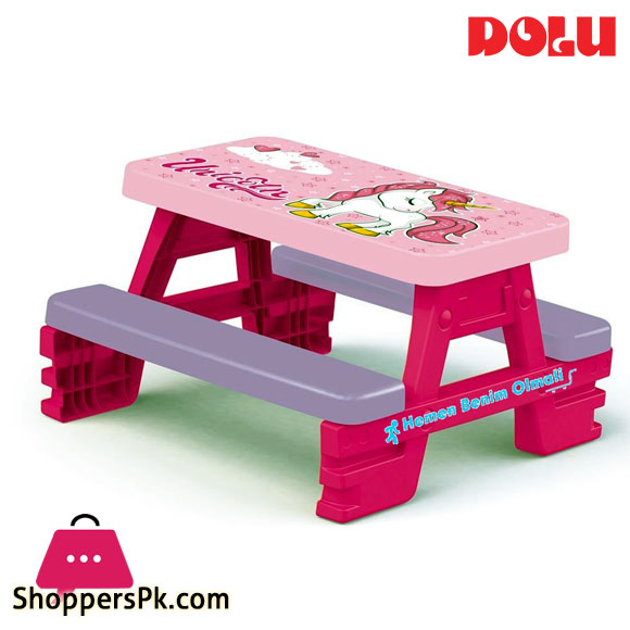 Dolu Unicorn Table for 4 Persons 2 - 7 Years Kids Turkey Made 2518