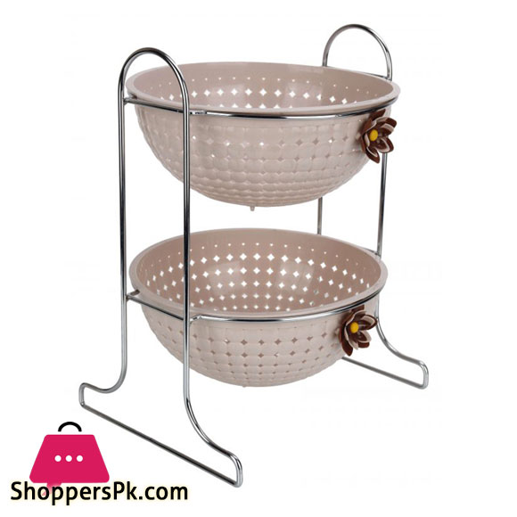 HomeKet Maya Round Onion Potato Basket - 2 Layer