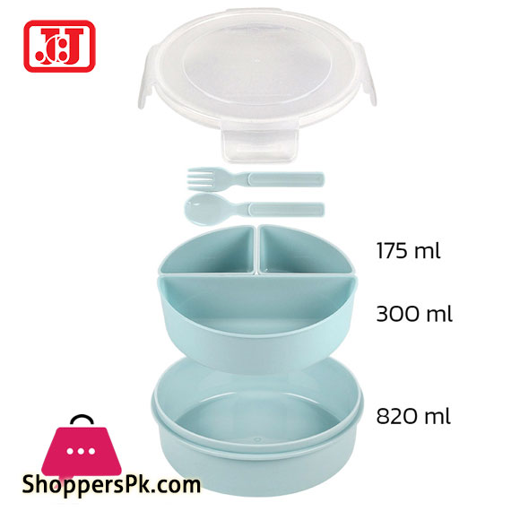 JCJ Lunch Box Round 3 Compartment Thailand Made – 9333-3