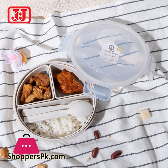 JCJ Lunch Box Round 3 Compartment Thailand Made – 9333-3