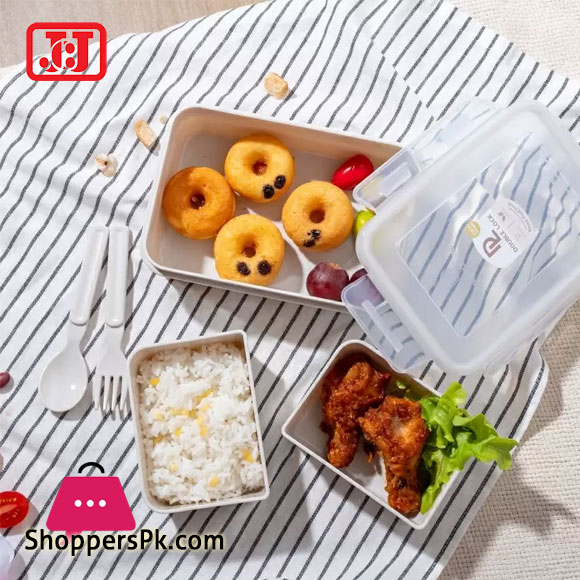 JCJ Square Lunch Box Divided Thailand Made – 9213-2