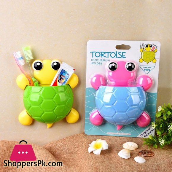 Turtle Toothbrush Holder Plastic Strong Sucker