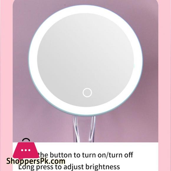 3 in 1 Desktop Vanity Makeup Mirror With Light Ladies Large Capacity Storage Box