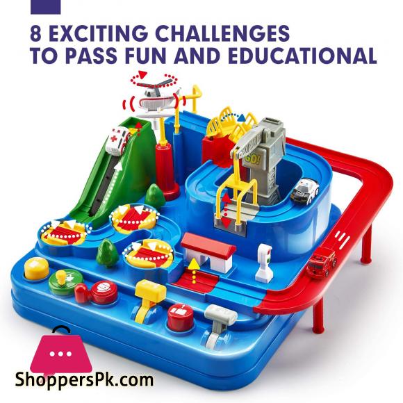Adventure Car Toy Educational Race Track Toy Parking Garage Set Kids Toys for 3 Year Old Boys Girls