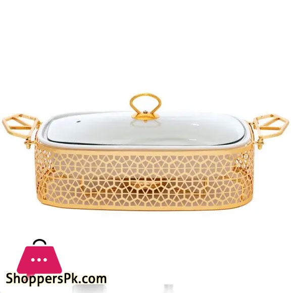 Brilliant Rectangular Casserole Serving Food Warmer Dish 14.5 Inch – BR16001