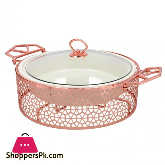 Brilliant Round Casserole Serving Food Warmer Dish 12 Inch - BR16004
