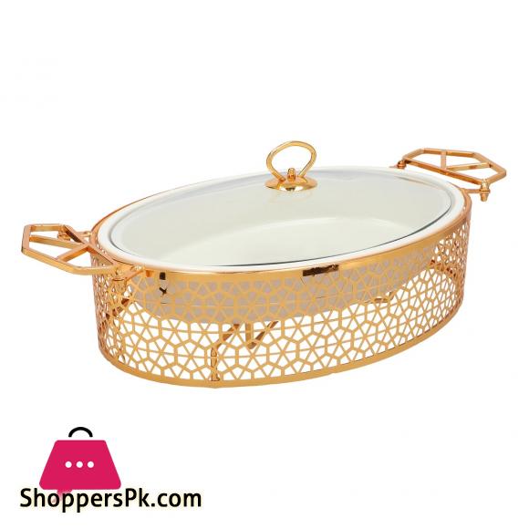 Brilliant Round Casserole Serving Food Warmer Dish 15 Inch - BR16003