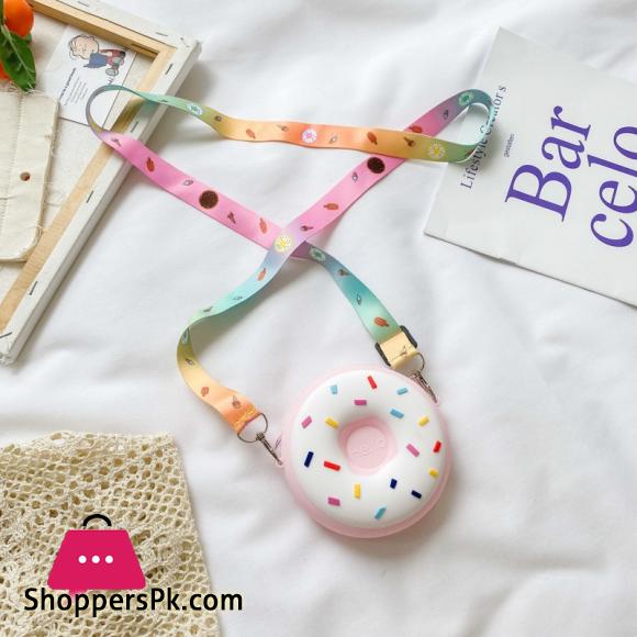 Cute Kids Mini Crossbody Bags Doughnut Little Girl Small Coin Wallet Pouch Bag Baby Girls Money Change Purse