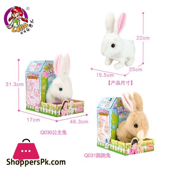 Electric Toy Rabbit Simulation Plush Rabbit will be the walking
