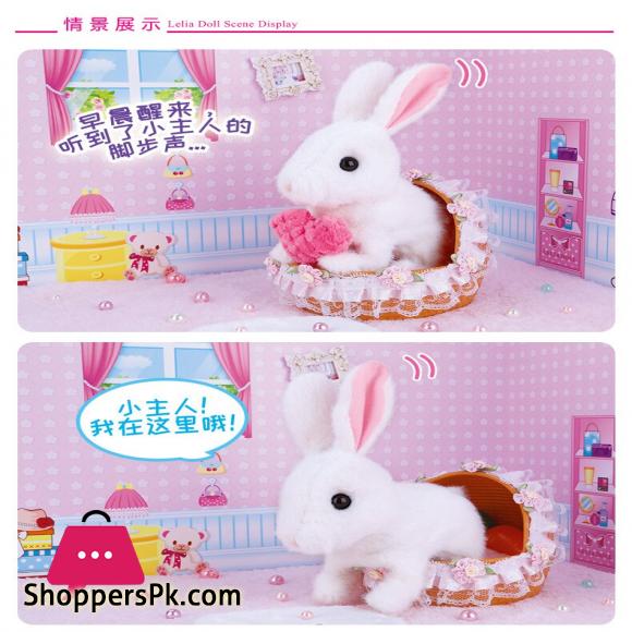 Electric Toy Rabbit Simulation Plush Rabbit will be the walking