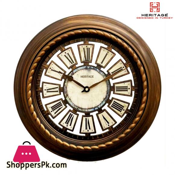 Heritage Numeral II Wall Clock - Golden