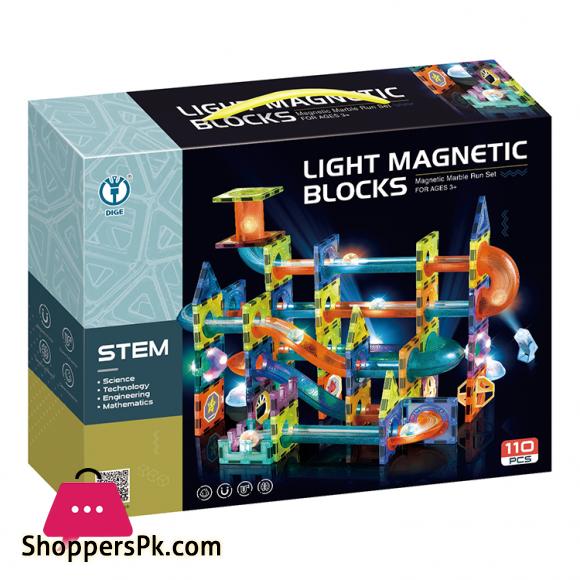 LIGHT MAGNETIC BLOCKS (Magnetic Marble Run set) 110 - PCS