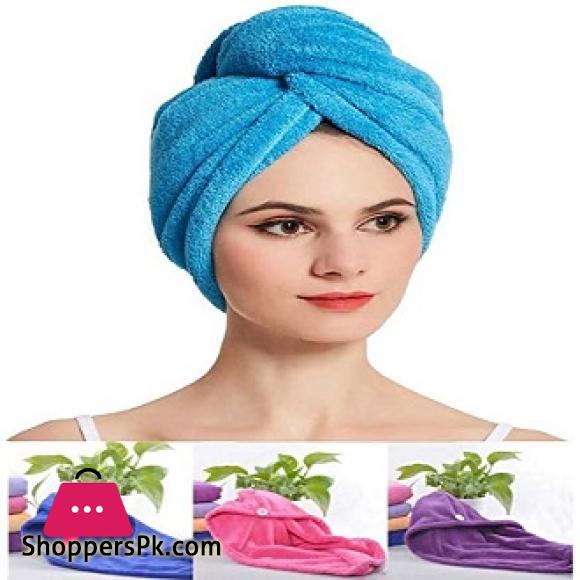 Microfiber Bathing Quick Dry Hair Cap Turban Wrap Towel Hat Hair-drying