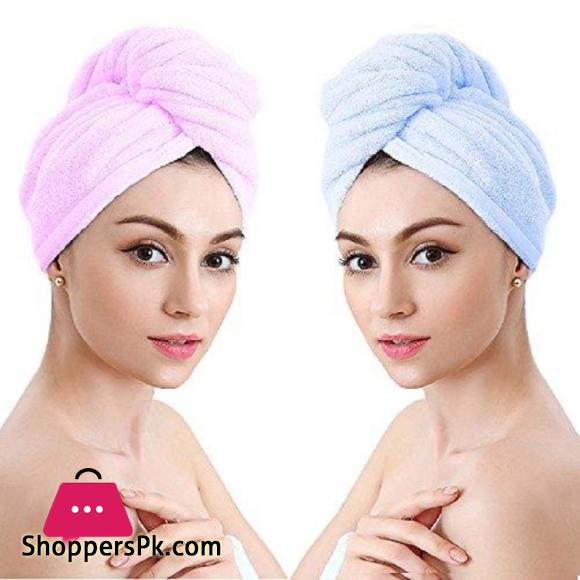 Microfiber Bathing Quick Dry Hair Cap Turban Wrap Towel Hat Hair-drying