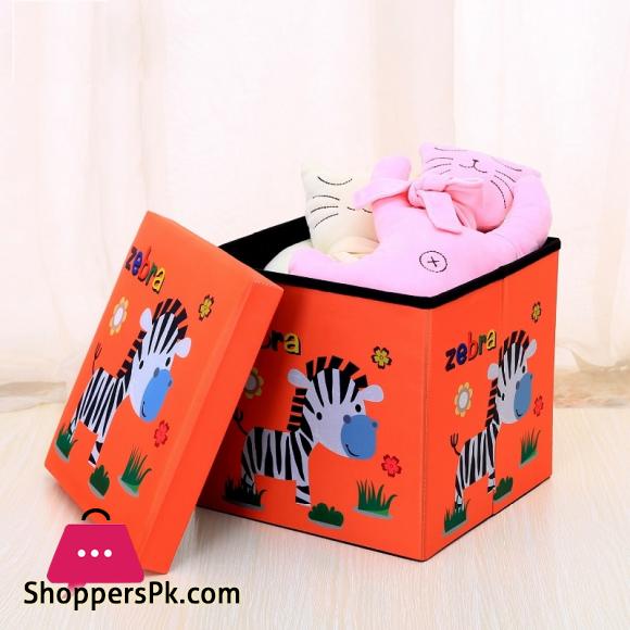 New Oxford Cartoon Animal Organizer Kids Book Clothes Storage Box Folding Cute Animal Toy Storage Basket Children Storage Bin