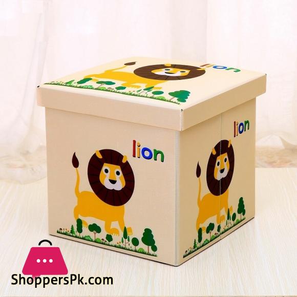 New Oxford Cartoon Animal Organizer Kids Book Clothes Storage Box Folding Cute Animal Toy Storage Basket Children Storage Bin