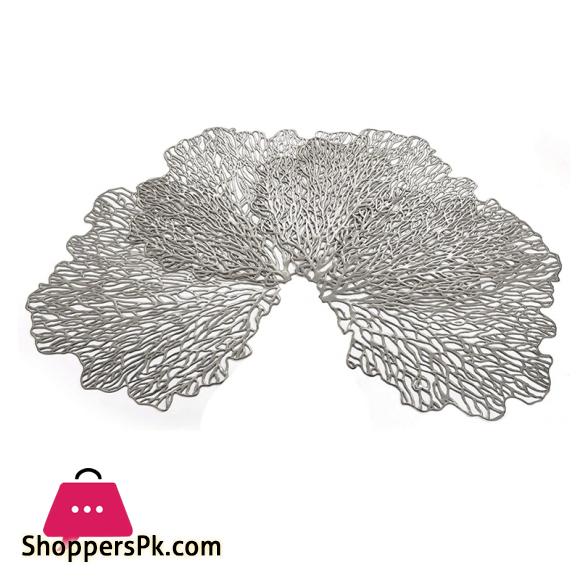 PVC Hollow Out Flower Shape Non Slip Dining Table Mats Home table Decoration