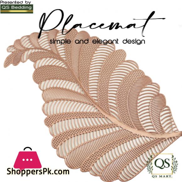 PVC Hollow Out Leaf Non Slip Dining Table Mats Home table Decoration