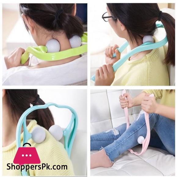 Pressure Point Therapy Massager Comfortable Neck Massager Roller Shoulder Back Pain Ball Deep Tissue Dual Trigger Point Lightweight & Portable