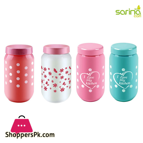 Sarina Opaque Design Jar 1500ML - S923 - Turkey Made