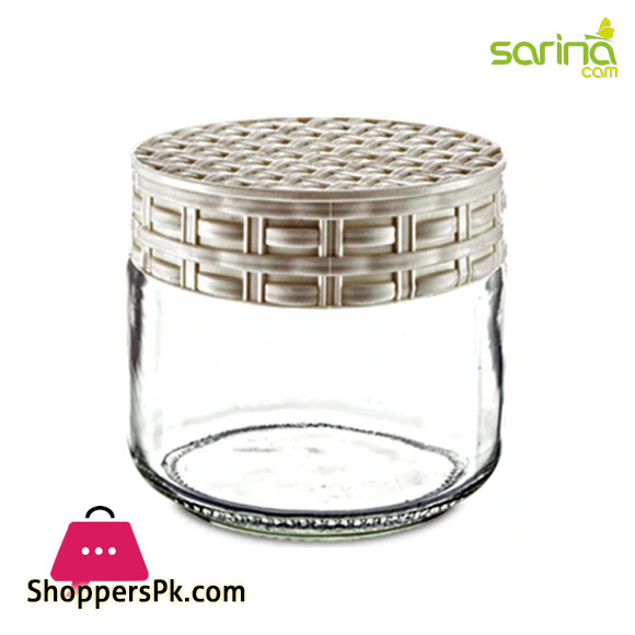 Sarina Straw Decorated Jar 300ML - S337 Turkey Made