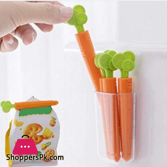 Shopping Bag Sealing Clip With Magnetic Holder Box 6 Pcs