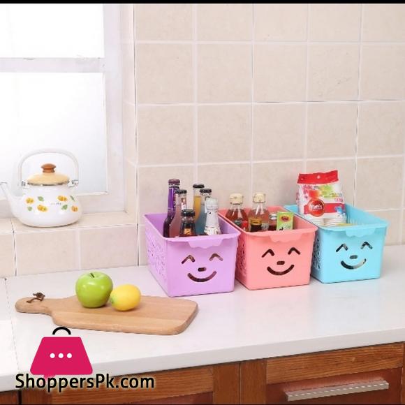 Smiley Kitchen Basket With Cap - 1 Pcs
